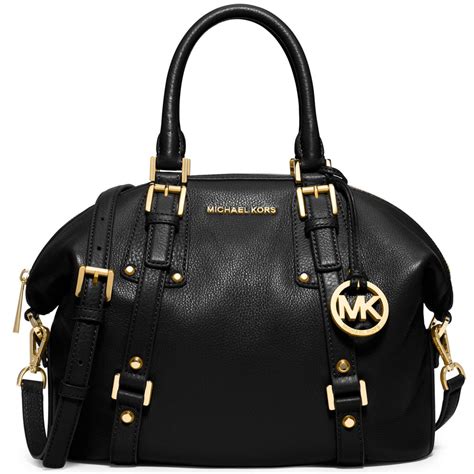 michael kors bedford belted satchel black textured leather bag|Michael Kors bedford small crossbody.